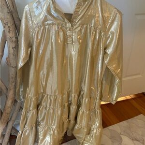 Shimmering Gold Kids Dress